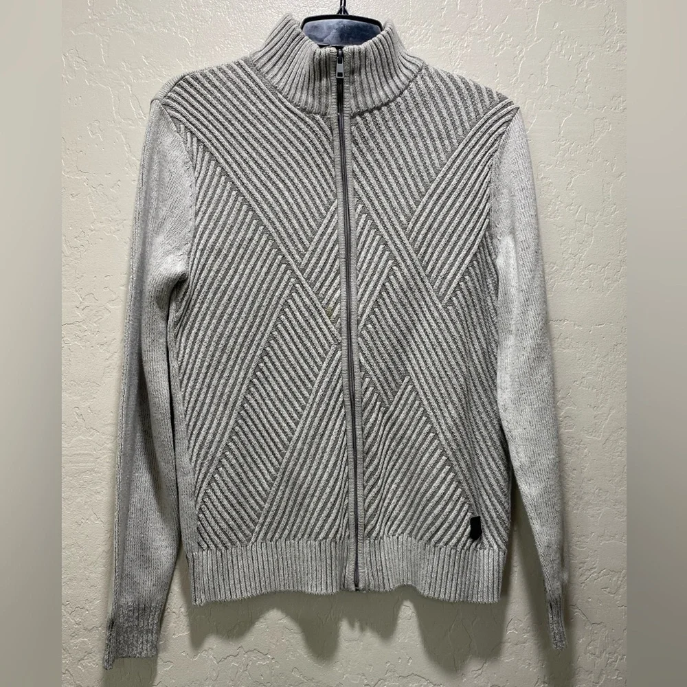 Trash Nouveau Men's Gray Full-Zip Sweater size S - Picture 2 of 8